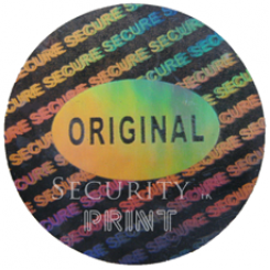 Round 20mm Silver Self-Adhesive Hologram Security Sticker C20-4S